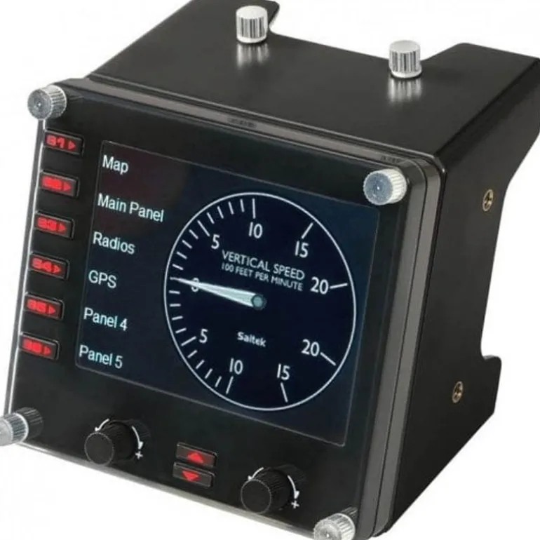 Accesorio Logitech Panel De Instrumentos Para Vuelo LCD USB Negro