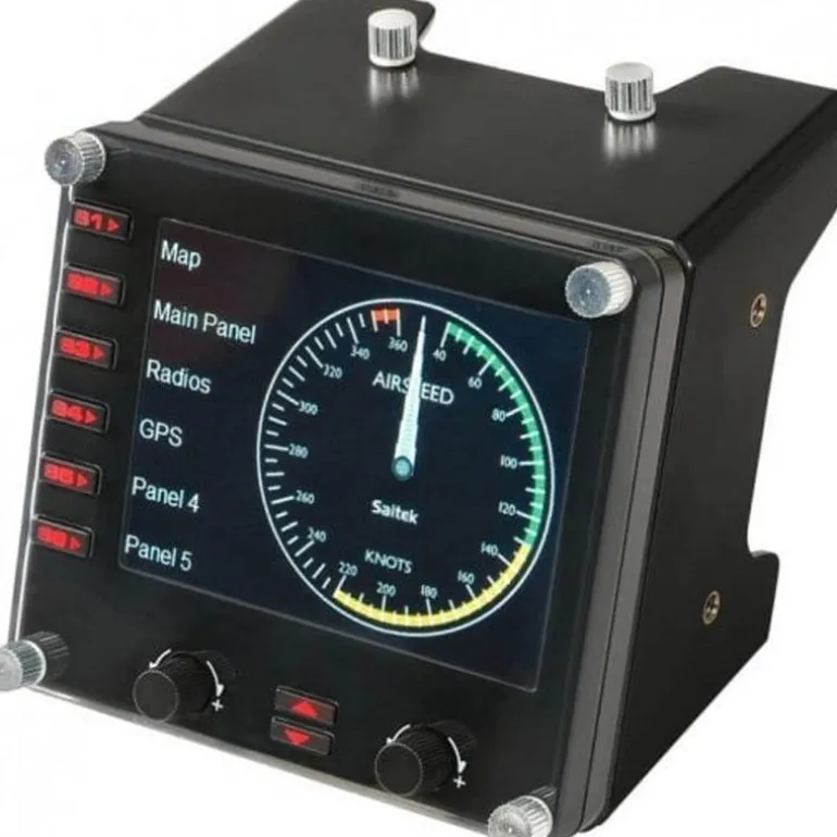 Accesorio Logitech Panel De Instrumentos Para Vuelo LCD USB Negro