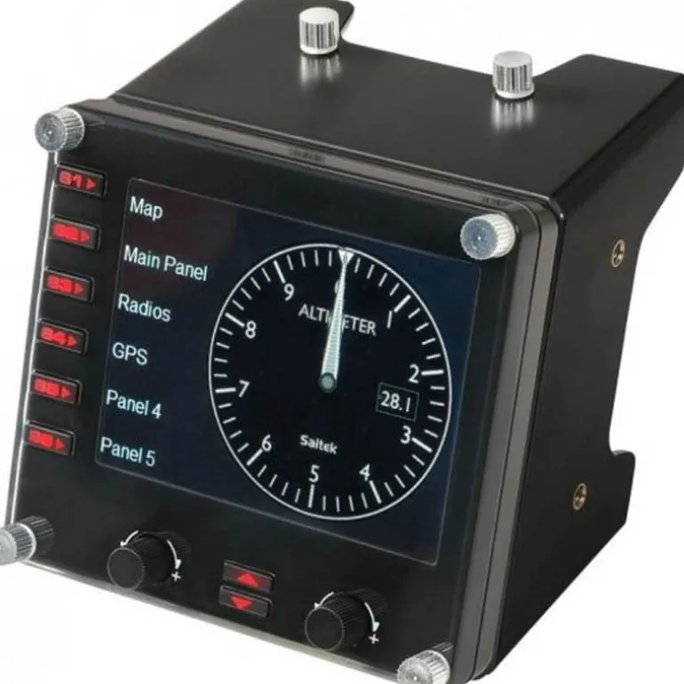 Accesorio Logitech Panel De Instrumentos Para Vuelo LCD USB Negro