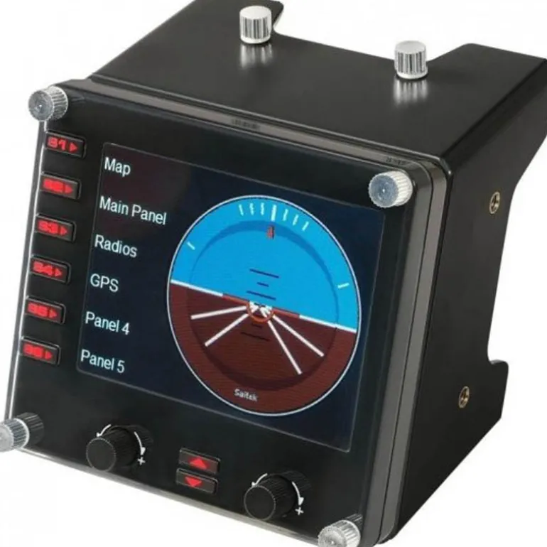 Accesorio Logitech Panel De Instrumentos Para Vuelo LCD USB Negro
