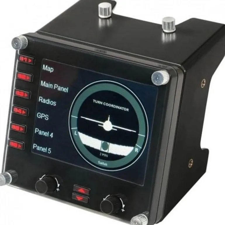 Accesorio Logitech Panel De Instrumentos Para Vuelo LCD USB Negro