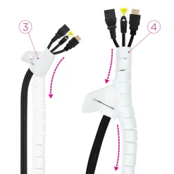 Accesorio Nanocable Organizador Flexible 25mm 3.0m Blanco