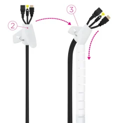 Accesorio  Nanocable Organizador Flexible 25mm 1.0m Blanco