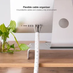 Accesorio  Nanocable Organizador Flexible 25mm 1.0m Blanco