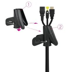 Accesorio Nanocable Organizador Flexible 25mm 2.0m Negro