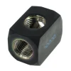 Adaptador Alphacool Tee 3F Splitter Negro