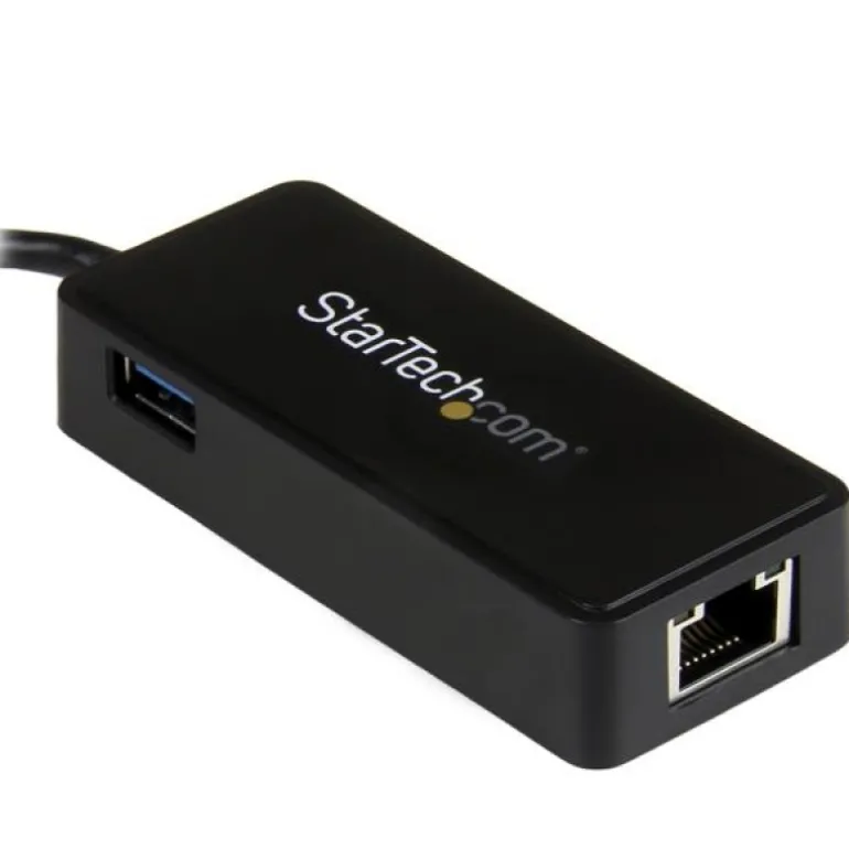 Adaptador de Red Startech Adaptador USB 3.1 Type-C a Ethernet + Puerto USB Negro