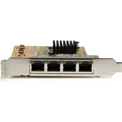 Adaptador de Red Startech Tarjeta de Red PCI Express Ethernet Gigabit con 4 Puertos RJ45