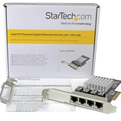 Adaptador de Red Startech Tarjeta de Red PCI Express x4 Ethernet Gigabit con 4 Puertos RJ45