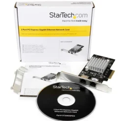 Adaptador de Red Startech Adaptador de Red PCI Express PCI-E Gigabit Ethernet con 2 Puertos RJ45