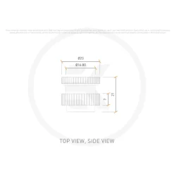 Adaptador EKWB EK-Quantum Torque Pass-Through G1/4 Satin Titanium