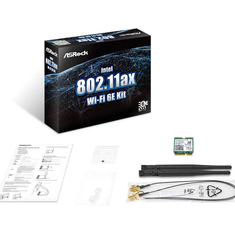 Adaptador Red ASRock Intel 802.11ax Wi-Fi 6E Bluetooth 5.3 MU-MIMO