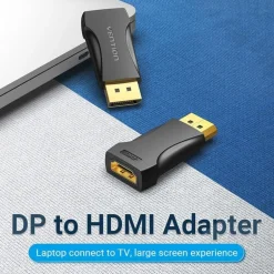 Adaptador Vention HBOB0 DisplayPort Macho A HDMI Hembra 1080p 60Hz Negro