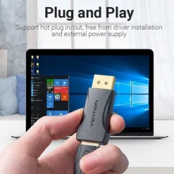 Adaptador Vention HBOB0 DisplayPort Macho A HDMI Hembra 1080p 60Hz Negro