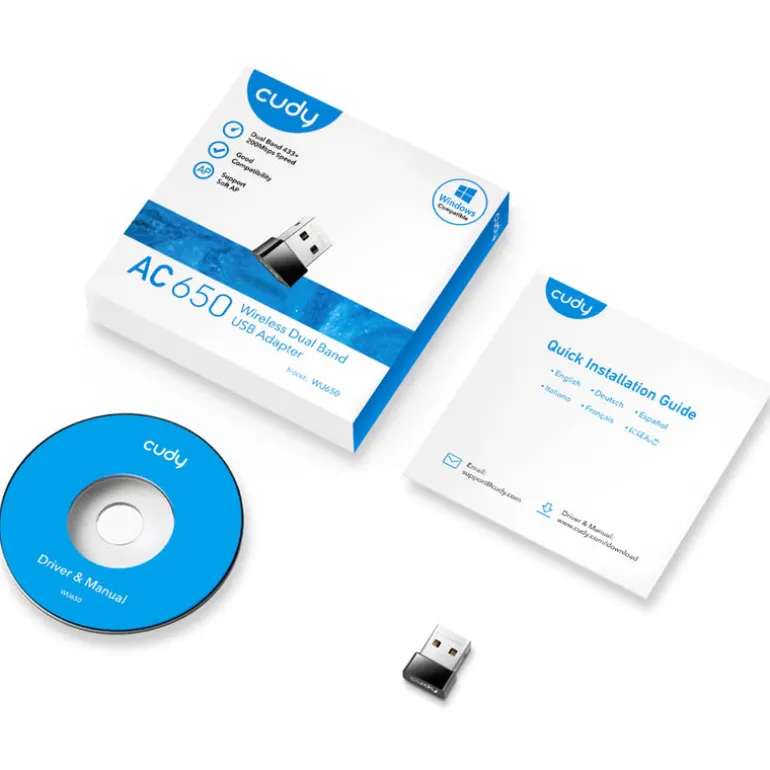 Adaptador Wi-Fi Cudy WU650 Dual Band USB