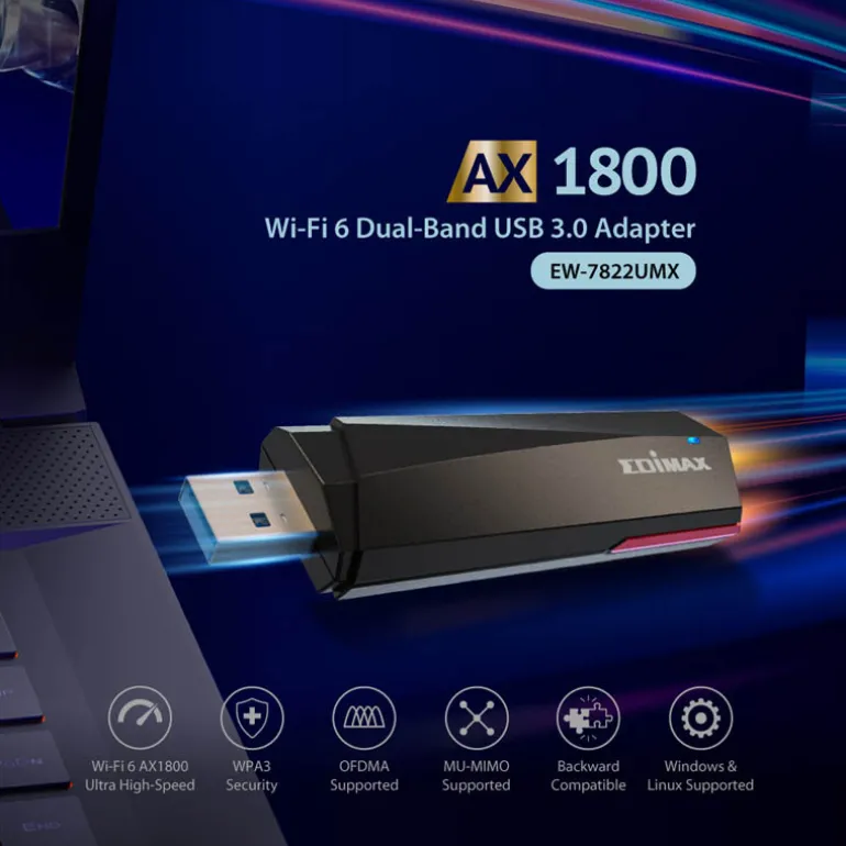 Adaptador WiFi USB Edimax AX1800 USB 3.0