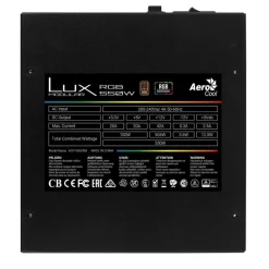 Aerocool Lux 550M RGB 80 Plus Bronze 550W Semi-Modular - Fuente/PSU