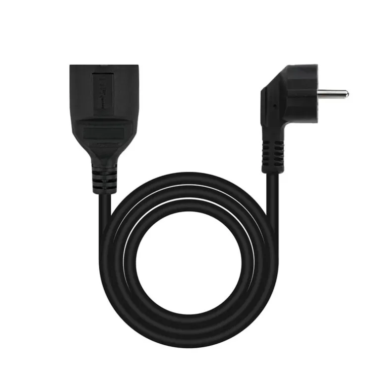 Alargador Nanocable Extension Cable Alimentación 2.0m Negro