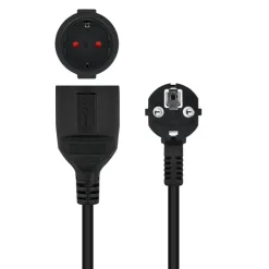 Alargador Nanocable Extension Cable Alimentación 3.0m Negro