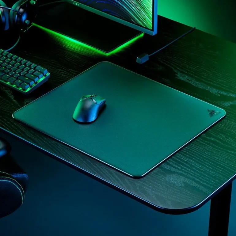 Alfombrilla Razer Atlas Cristal Templado Gaming Negro