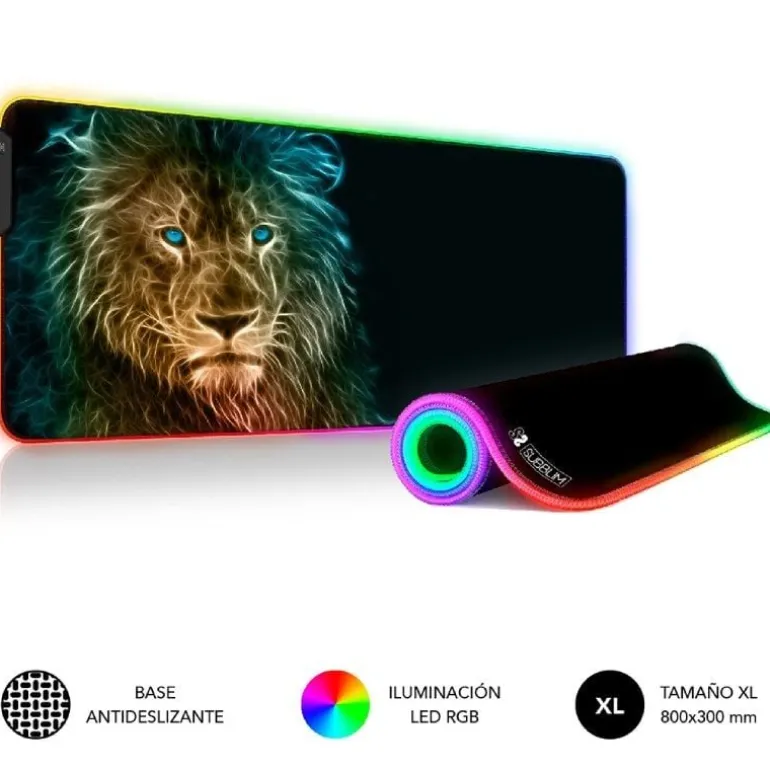 Alfombrilla Subblim SUBMP-02RGB10 LED RGB XL