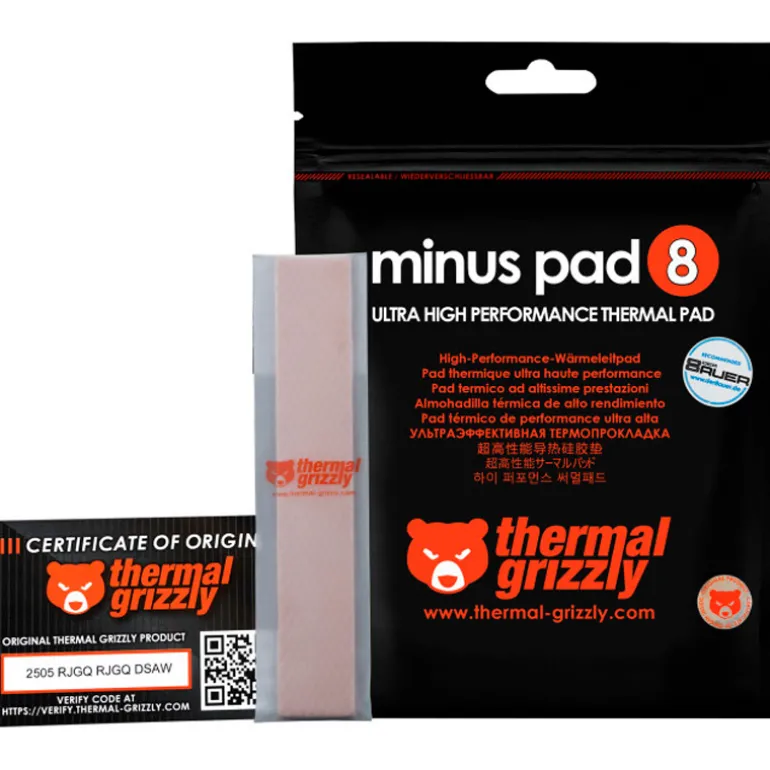 Almohadilla Térmica Thermal Grizzly Minus Pad 8 120 x 20 x 1,5 mm 2u