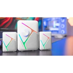 Altavoces Mars Gaming MS-H21 RGB Bluetooth 35W Blanco