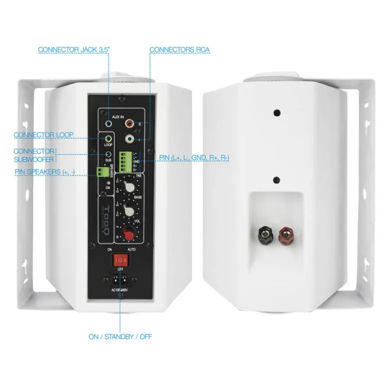 Altavoces TooQ TQOWS-01W 30W Blanco