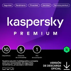 Antivirus Kaspersky Premium 10 Dispositivos 1 Año