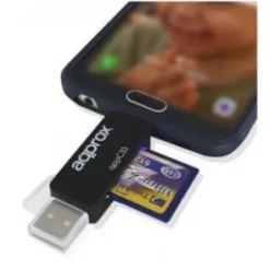 Approx Adaptador Micro SD / SD & MMC a USB y Micro USB - Adaptador