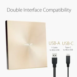 Asus ZenDrive U9M SDRW-08U9M-U Externa / Oro - Grabadora DVD