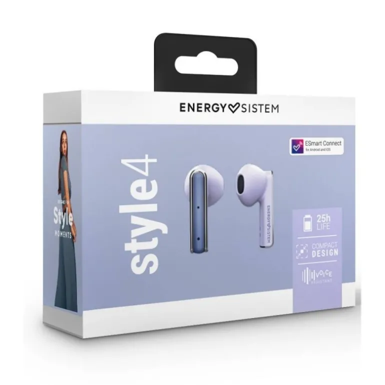 Auriculares Energy Sistem Style 4 True Wireless Bluetooth 5.1 Violeta