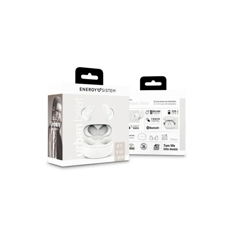 Auriculares Energy Sistem Urban Beat True Wireless Bluetooth 5.3 Blanco