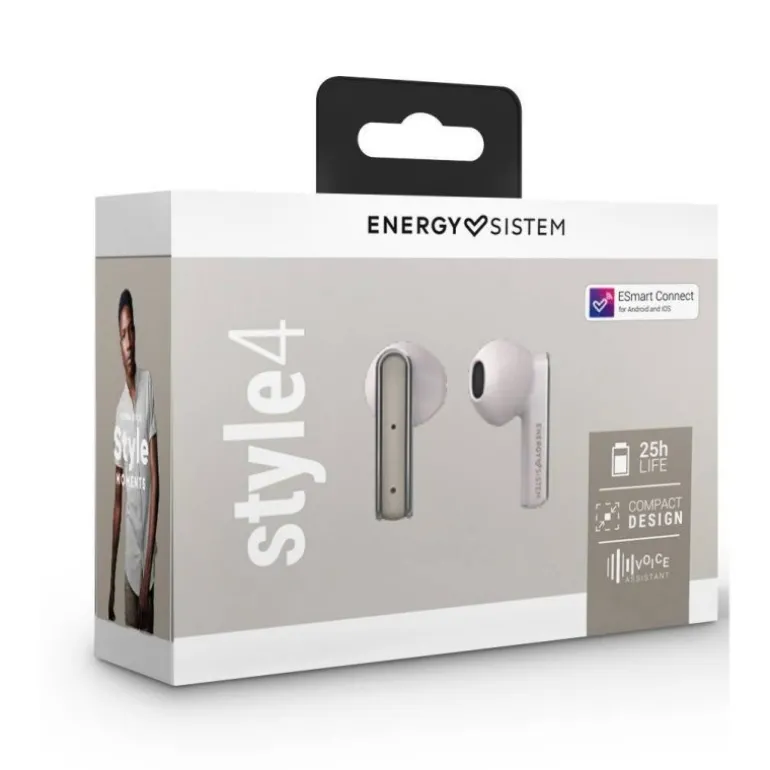 Auriculares Energy Sistem Style 4 True Wireless Bluetooth 5.1 Crema