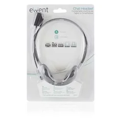 Auriculares Ewent EW3567 + Micro de Diadema Jack 3.5mm