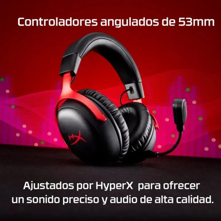 Auriculares HyperX Cloud III S Wireless 2.4GHz Multiplataforma Negro