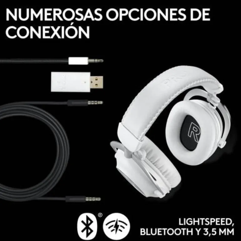 Auriculares Logitech Pro X 2 LightSpeed Wireless Blanco