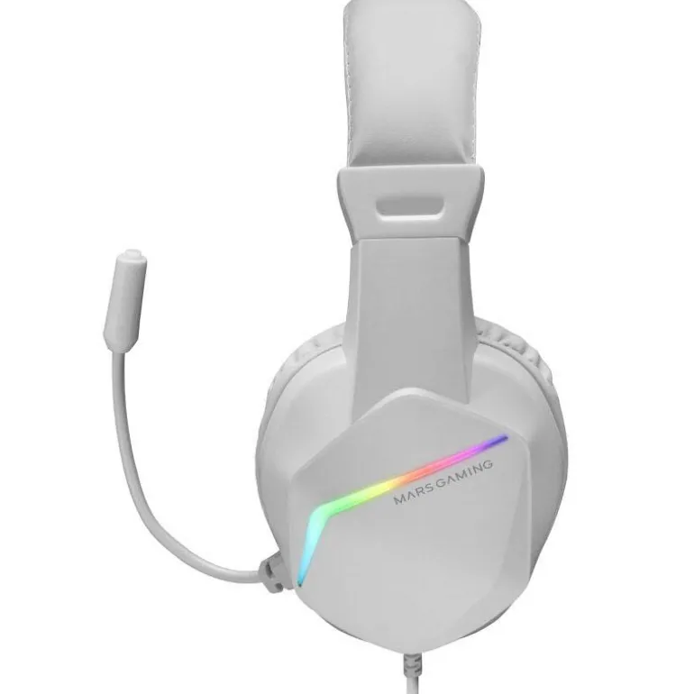 Auriculares Mars Gaming MH122 FRGB Ultra-Bass Blanco