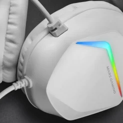 Auriculares Mars Gaming MH122 FRGB Ultra-Bass Blanco