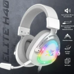 Auriculares Spirit of Gamer Auriculares Elite H-40 Blanco