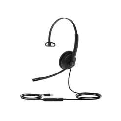 Auriculares Yealink UH34 Dual Teams Cuero Sintético Suave Negro