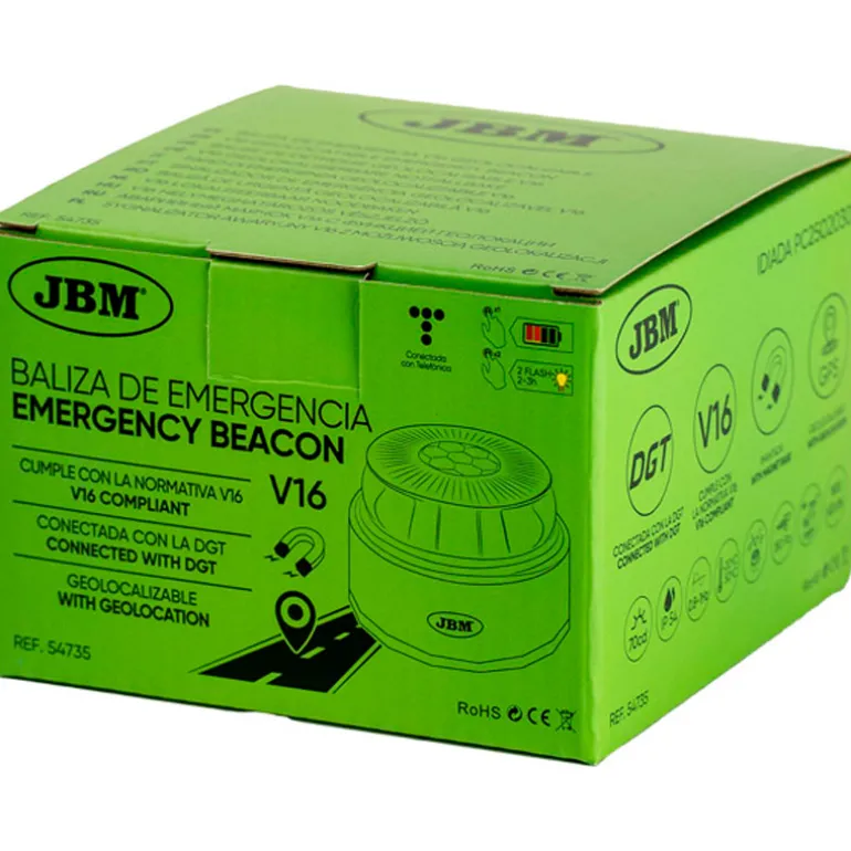 Baliza de Señalización JBM V16 Geo Conectada A La DGT