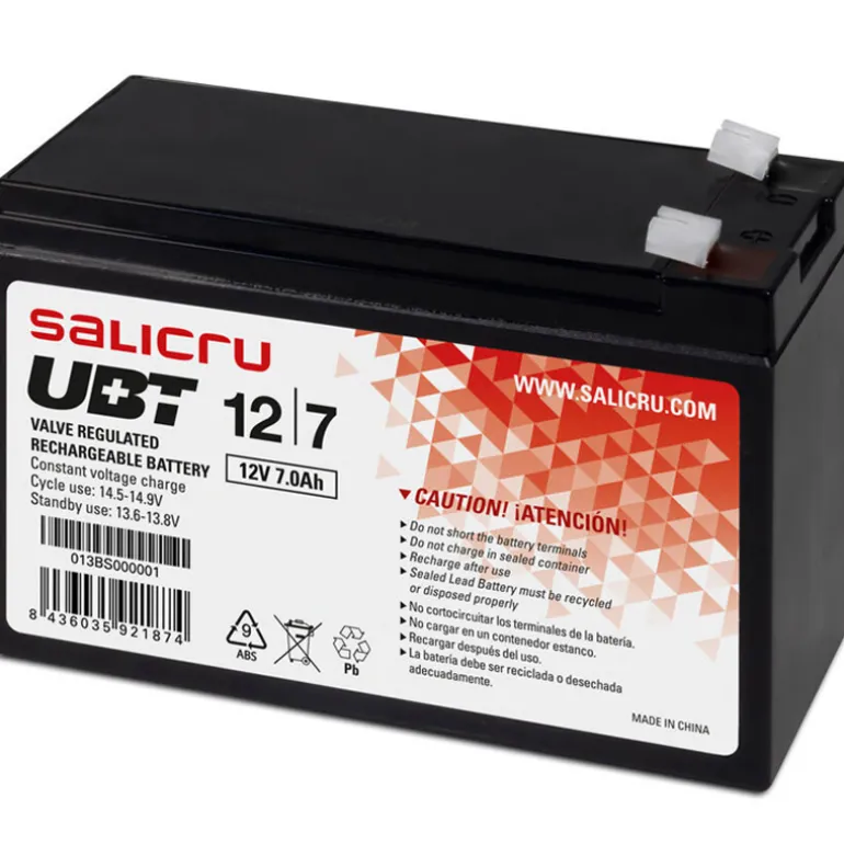 Batería Salicru UBT 7Ah / 12V AGM Recargable