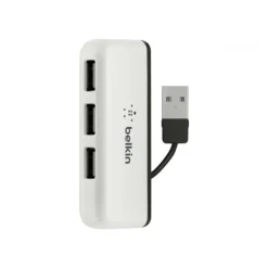 Belkin Travel 4 Puertos USB 2.0 Blanco - HUB