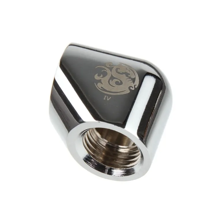 Bitspower Adapter 90º 2x G1/4" Plata - Adaptador