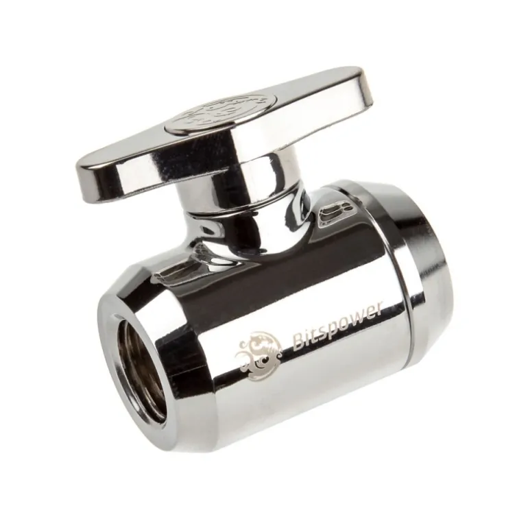 Bitspower Llave de Paso 2x G1/4" IG Plata - Accesorio