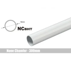 Bitspower No Chaflán Rigído Latón 16MM AD 300mm Blanco - Tubo