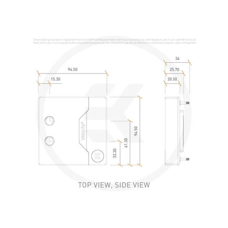 Bloque CPU EKWB EK-Quantum Velocity2 DRGB 1700 Edición Blanco