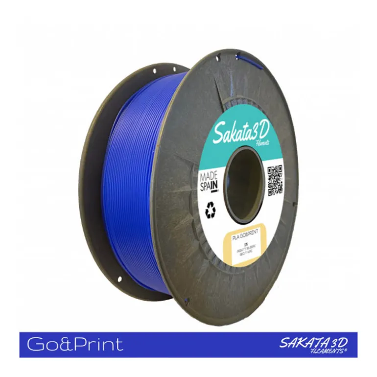 Bobina Sakata 3D Filamento PLA GO&PRINT 1.75mm 1Kg Azul
