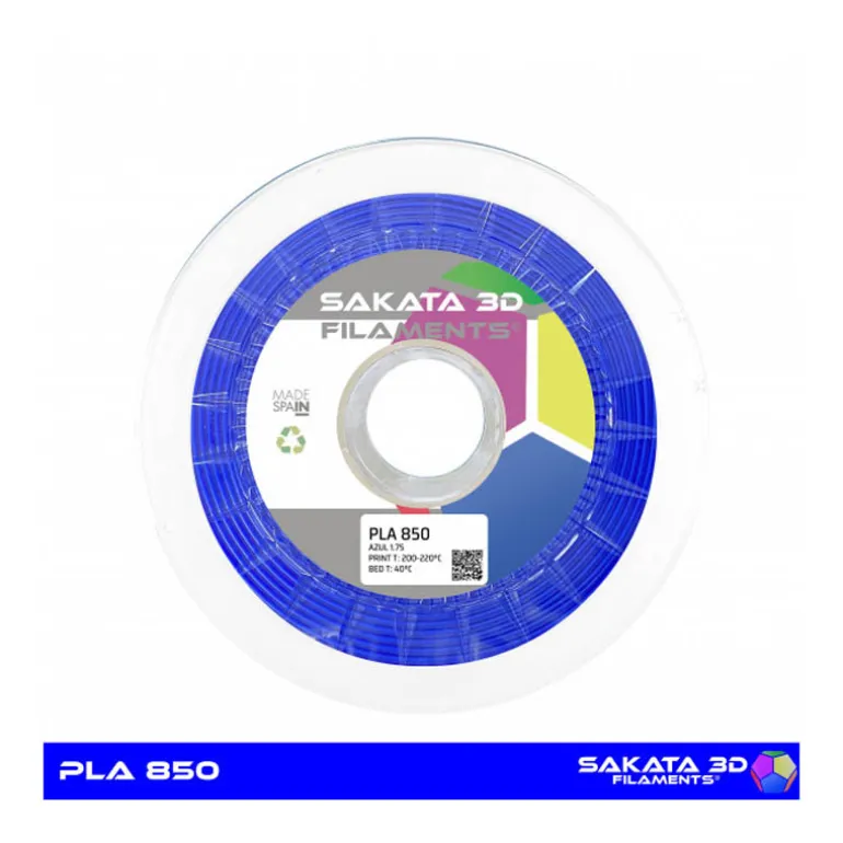 Bobina Sakata 3D Filamento PLA 850 1.75mm 1Kg Azul